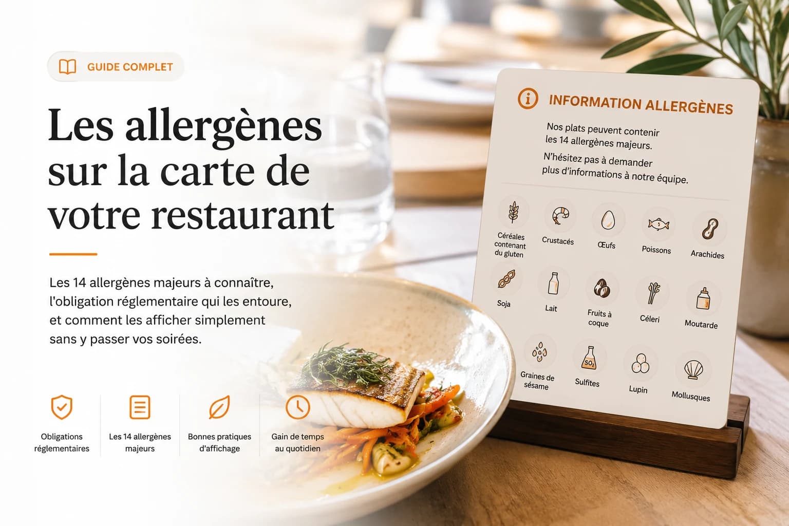 Guide visuel des 14 allergènes majeurs à afficher sur la carte d’un restaurant