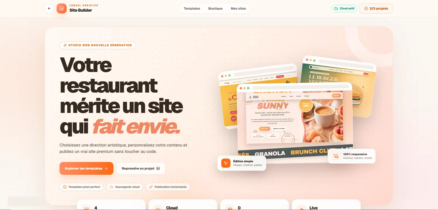 Marketplace de templates Tabzel